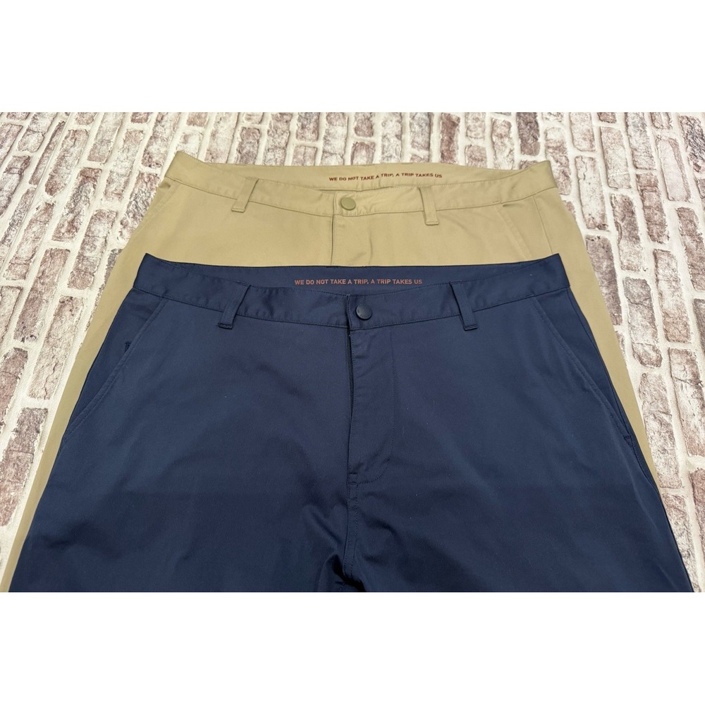 Rhone Pants Mens 35x30 Khaki Navy Tan Commuter Slim Chino Performance Lot Of 2